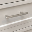 Silver Metal Hammered Bar Pull Drawer Handle