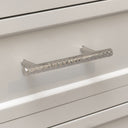 Silver Metal Hammered Bar Pull Drawer Handle