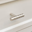 Silver Metal Hammered Drawer Bar Pull Handle 5.5cm