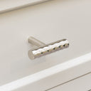 Silver Metal Hammered Drawer Bar Pull Handle 5.5cm