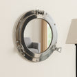 Silver Metal Porthole Mirror 28cm x 28cm