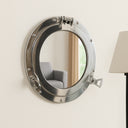 Silver Metal Porthole Mirror 28cm x 28cm