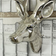 Silver Metal Stags Head