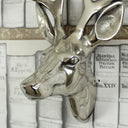 Silver Metal Stags Head