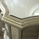 Silver Mirrored Bedroom Furniture, Chest of Drawers, Dressing Table Set &amp; Bedside Tables - Tiffany Range