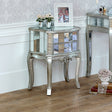 Silver Mirrored Chest of Drawers, Large Dressing Table Set &amp; 2 Drawer Bedside Tables - Tiffany Range