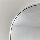 Silver Oval Framed Wall Mirror 140cm x 40cm