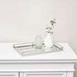 Silver Rectangle Mirrored Display Tray