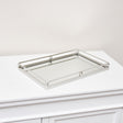 Silver Rectangle Mirrored Display Tray