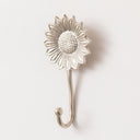 Silver Sunflower Wall Hook