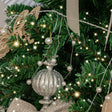 Silver Wire &amp; Pearl Christmas Garland Decoration - 117cm