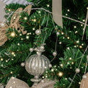 Silver Wire &amp; Pearl Christmas Garland Decoration - 117cm