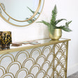Slim Gold Mirrored Art Deco Console Table