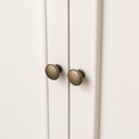 Slimline Two Door Shoe Cabinet With 3 Shelves - Daventry Ivory Range