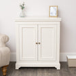 Slimline Two Door Shoe Cabinet With 3 Shelves - Daventry Ivory Range
