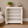 Slimline Two Door Shoe Cabinet With 3 Shelves - Daventry Ivory Range
