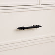 Small Black Ribbed Metal Bar Pull Handle 15cm
