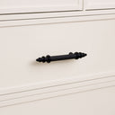 Small Black Ribbed Metal Bar Pull Handle 15cm