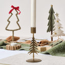 Small Christmas Tree Candle Holder - 16cm x 6.5cm