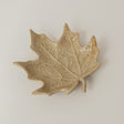 Small Cream Glazed Leaf Trinket Tray Plate - 15cm
