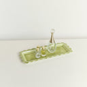 Large Green Enamel Embossed Scalloped Tray