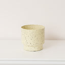 Small Ivory Speckled Iron Planter Pot - 15.5cm