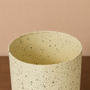 Small Ivory Speckled Metal Planter Pot - 15.5cm