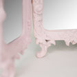 Small Pink Ornate Rose Triple Mirror - 37cm x 38cm