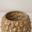 Small Round Rustic Stoneware Mushroom Planter - 10cm