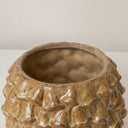 Small Round Rustic Stoneware Mushroom Planter - 10cm