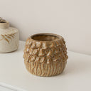 Small Round Rustic Stoneware Mushroom Planter - 10cm