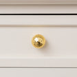 Small Shiny Gold Round Hammered Drawer Knob - 2.5cm