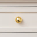Small Shiny Gold Round Hammered Drawer Knob - 2.5cm