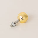Small Shiny Gold Round Hammered Drawer Knob - 2.5cm