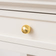 Small Shiny Gold Round Hammered Drawer Knob - 2.5cm