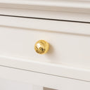 Small Shiny Gold Round Hammered Drawer Knob - 2.5cm