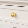 Small Shiny Gold Round Hammered Drawer Knob - 2.5cm