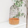 Small Wire Dome and Red Stone Planter Pot/Bird Cage - 45cm