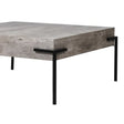 Square Black &amp; Grey Concrete Effect Coffee Table