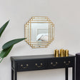 Square Gold Art Deco Fan Wall Mirror 55cm x 55cm