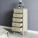 Tall 5 Drawer Bedside Table - Hales Taupe Range