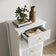 Tall 5 Drawer Bedside Table - Hales White Range