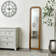 Tall Arched Wooden Stepped Frame Leaner Mirror 160cm x 42cm