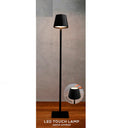 Tall Black Fluted Led Touch Lamp 120cm x 16cm