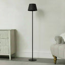 Tall Black Fluted Led Touch Lamp 120cm x 16cm