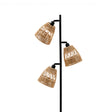 Tall Black Triple Floor Lamp 150cm x 52cm