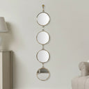 Tall Gold Multi Circle Link Style Wall Mirror 170cm x 30cm