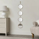 Tall Gold Multi Circle Link Style Wall Mirror 170cm x 30cm