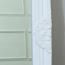 Tall / Long White Ornate Wall / Leaner Mirror 47cm x 142cm