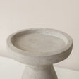 Tall Round Grey Hurricane Pillar Candle Holder - 34cm